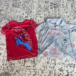 Good used condition Spider-Man and marvel shirts